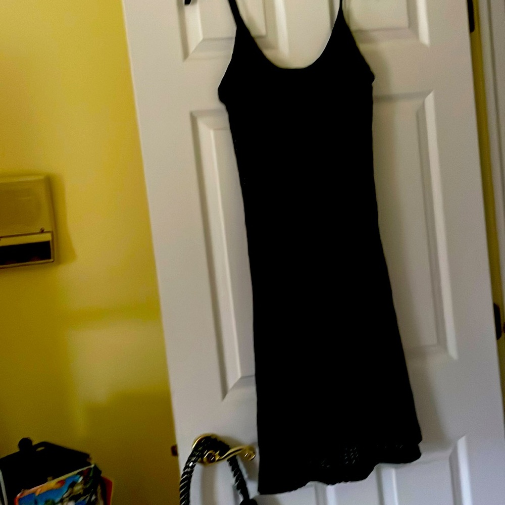 Calvin Klein black knit dress .